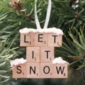 Scrabbled Up ornaments